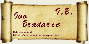 Ivo Bradarić vizit kartica